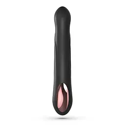 Вібратор-кролик Crushious Lapin Thrusting 21.5 см (чорний) - мініатюра 4