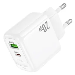 МЗП Hoco CS54A Surplus PD20W+QC3.0 (1USB-A/1C) White - мініатюра 5