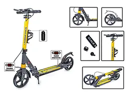 Самокат Scale Sports 93х38х91-105 Жовтий 000248275 - мініатюра 2