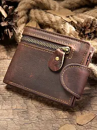 Чоловічий шкіряний гаманець Vintage 9,5х11х2 см acs0014735 - мініатюра 7