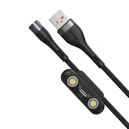 Кабель Baseus Zinc Magnetic Safe Fast Charging Cable USB to Type-C/Lightning/MicroUSB 3A 1m CA1T3-AG1 Black-Grey - мініатюра 4