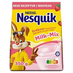 Молочний напій Nestle Nesquik Milk Mix Strawberry 350 г - мініатюра 2