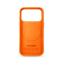 Силиконовый чехол с MagSafe для Apple iPhone 17 Pro, ICON2 MagCase, оранжевый, противоударный, панель с мягкой подкладкой, защита всего корпуса, поддержка беспроводной зарядки, совместим с защитными стеклами и пленками, ArmorStandart (ARM86677) - мініатюра 2