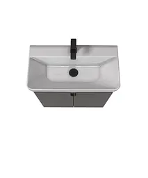 Тумба Мойдодир Simple Graphite 70-U з умивальником River 70 графітова універсальна Графіт - мініатюра 4