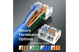 Інтернет-з'єднувач Vention Cat.7 FTP 10 Гбіт/с 600 МГц перехідник RJ45 Роз'єм LAN RJ 45 Ethernet Коннектор Сірий (IRJH0) - мініатюра 9