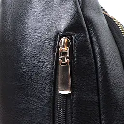 Цікава жіноча сумка з однією лямкою через плече з екошкіри Vintage 22759 чорна - мініатюра 10