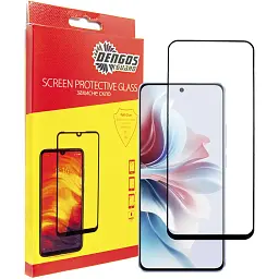 Скло захисне Dengos Full Glue OPPO Reno 11F (black) (TGFG-359) - мініатюра 3