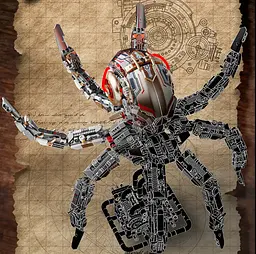 Конструктор механічний восьминіг MJI Octopus для дітей і дорослих живий світ 1768 деталей - мініатюра 2