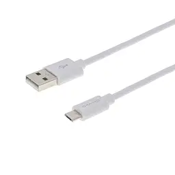 Дата кабель USB 2.0 AM to Micro 5P 2.5m white Grand-X (PM025W) - мініатюра 2