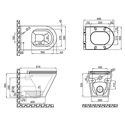 Унітаз підвісний Qtap Scorpio Ultra Quiet сидіння Slim Duroplast/ Soft-close/ Quick relase QT1433053EUQW - мініатюра 14