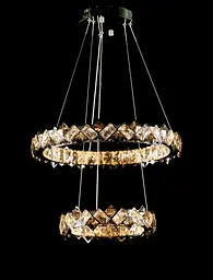 Світлодіодна люстра Splendid Ray L40802/480+320/2 LED з кришталем, хром, 80 Вт, з пультом і димером - мініатюра 4