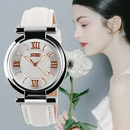 Класичний жіночий годинник Skmei 9075 Elegant (Білий) - мініатюра 5