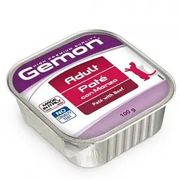 Паштет для дорослих котів Gemon Cat Wet Adult з яловичиною 100 гр