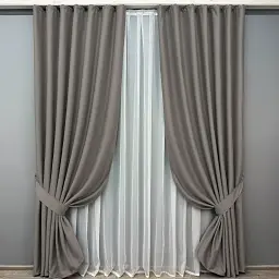 Комплект штор VR-Textil Midnight блэкаут 2 шт 100x295 см серый (1228ш) - миниатюра 2