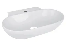 Комплект Qtap Cardinal: Раковина підвісна / накладна овальна 565х400х130 мм White + Донний клапан PU02 (QT0411K177WN47330) - мініатюра 4
