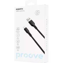 Кабель Proove Rebirth USB-A to Lightning 2.4A 1m Black (CCRE60001101) [130356] - мініатюра 2