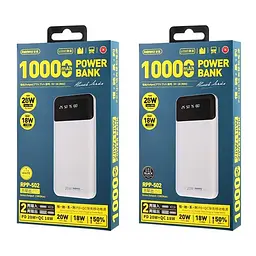 Зовнішній акумулятор REMAX RPP-502 Hunch Series 10000 mAh білий - мініатюра 3