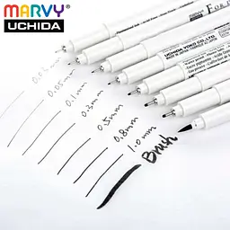 Лінер Marvy for Drawing 0.03 мм чорний 4600-S - мініатюра 3