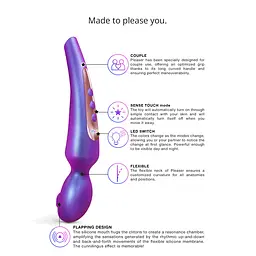 Стимулятор для клітора Love To Love Pleaser Iridescent Night, ефект постукування, 5 режимів - мініатюра 3