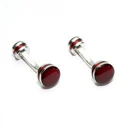 Запонки Круглі Червоні Handmade acs0005766