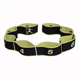 Резинка для фітнесу з петлями Gymtek Queenfit 86,5 х 4см чорно-жовта - мініатюра 4