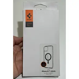 Оригінальний прозорий чохол Spigen Ultra Hybrid MagSafe (MagFit) для Iphone 14 Plus/15 Plus (6.7") Graphite ACS06661 - мініатюра 4