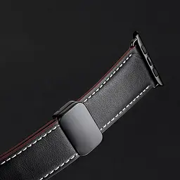 Ремінець Dux Ducis Genuine Leather для Apple Watch 42(ser.1-3)/44/45/46/49mm Black - мініатюра 4