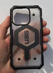 Оригінальний протиударний чохол UAG Pathfinder MagSafe для iPhone 15 Pro Clear Ice (114281114343) - мініатюра 4