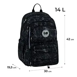 Рюкзак GoPack Education 120M-3 Shadow Чорно-сірий (GO26-120M-3) - мініатюра 2