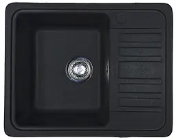 Кухонна мийка Adamant SMALL чорний металік 570x455x180 мм, з крилом 57 см