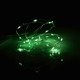 Гірлянда YES! Fun Нитка на мідному дроті 20 LED Зелена 2 м Статична На батарейках (975026) - мініатюра 3