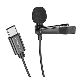 Мікрофон Петличний BOROFONE BFK11 Elegant lavalier microphone Type-C чорний - мініатюра 6