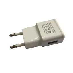 Мережевий зарядний пристрій Atcom ES-D06 білий, 1 порт DC 5V=2.1A(14903.)