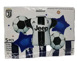 Набір фольгованих куль "Juventus" 5 шт декоративні для свят - мініатюра 2