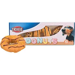 Ласощі для собак Trixie Donuts, набір пончиків з качкою, тріскою та куркою, 10 см, 3 шт., 100 г