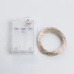 Гірлянда Роса нитка 100 LED довжина 10 м на батарейках, жовтий GarlandoPro 100L10MWY - мініатюра 15