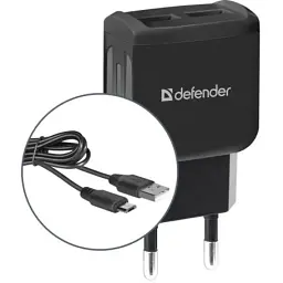 Зарядний пристрій Defender UPС-21 2xUSB,5V/2.1А кабель microUSB (83581) - мініатюра 2