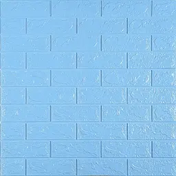 3D панель самоклеюча 700х770х5мм цегла Блакитна (005-5) SW-00000297