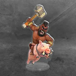 Акрилова колекційна фігурка Clash of Clans, Clash Royale Персонаж Вершник на кабані 15 см
