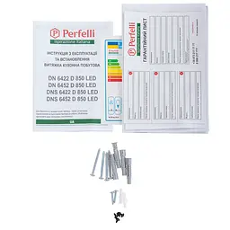 Витяжка декоративна похила PERFELLI DNS 6452 D 850 BL LED - мініатюра 13