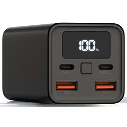 Батарея універсальна XO 20000mAh, PD/65W for laptop, QC/22.5W, black (PB97_Black)