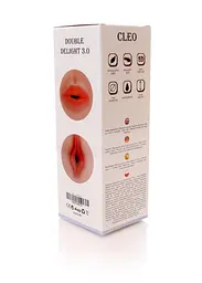 Мастурбатор Cleo Double Delight 3.0 тілесний - мініатюра 10