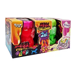 В'язка маса 2 в 1 Mega Stretch Slime та Fluffy Slime FLS-03-01U укр Рожево-зелений