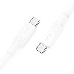 Кабель для заряджання HOCO X84 Solid Type-C to Type-C 1м charging, струм до 3A 60W Білий (52866) - мініатюра 4