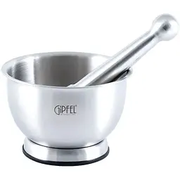 Ступка з товкачем Gipfel 11 см срібляста (5452)