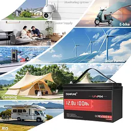 Акумулятор Dumfume LiFePO4 12V (12.8V/100Ah/1280Wh) (Dumfume-12,8V/100Ah) [164634] - мініатюра 9