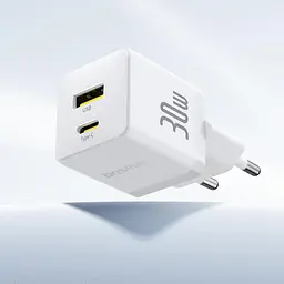 Зарядний пристрій Baseus Palm Fast Charger Type-C+USB 30W white (P1011160A213-00) - мініатюра 4