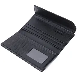 Жіноче портмоне з блоком для карт з натуральної шкіри ST Leather 22698 чорне - мініатюра 8