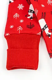 Святковий чоловічок з начосом для новонароджених Christmas llama із закритими ніжками - мініатюра 3