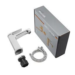 Змішувач для умивальника Mixxus Premium Rubens 001 (Nut) MI8251, Хром - мініатюра 4